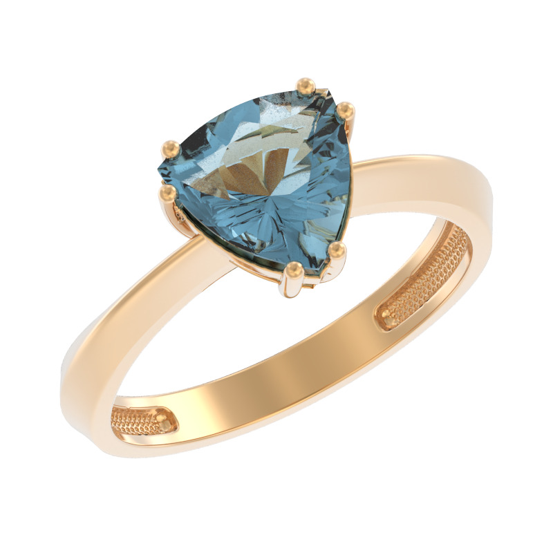 Кольцо из золота с камнем Топаз фото, цены