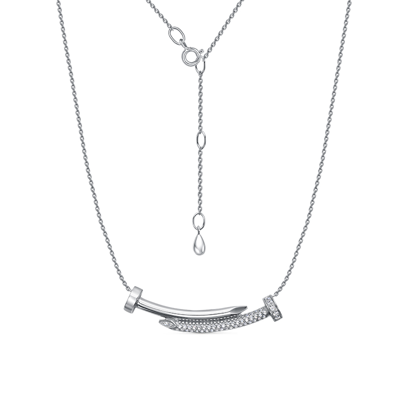 Колье из серебра с камнем Фианит фото, цены