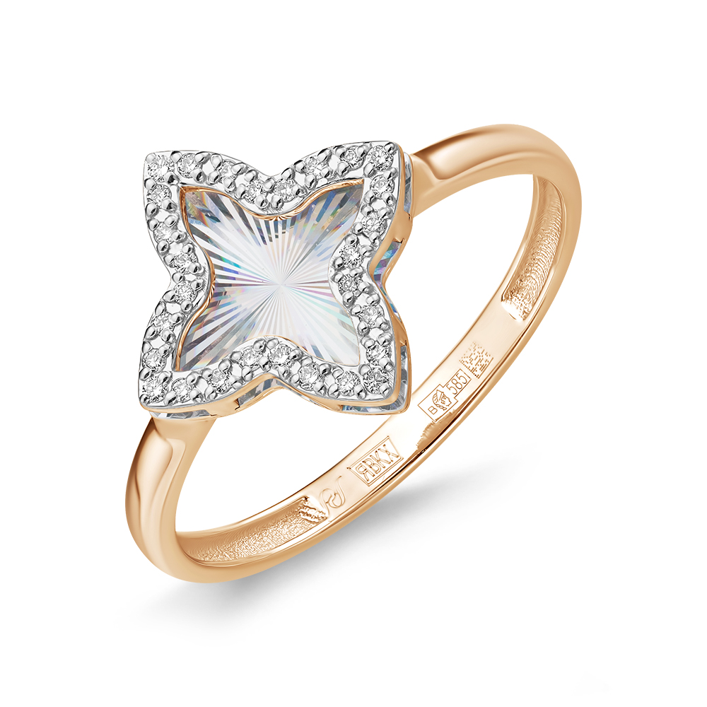 Кольцо из золота с камнем Бриллиант фото, цены