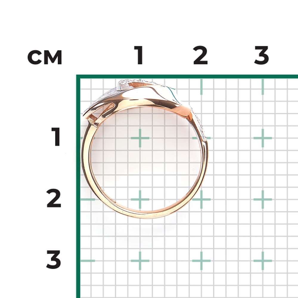 Кольцо из золота с камнем Фианит фото, цены