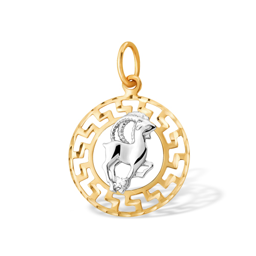 Знак из золота с камнем Фианит фото, цены