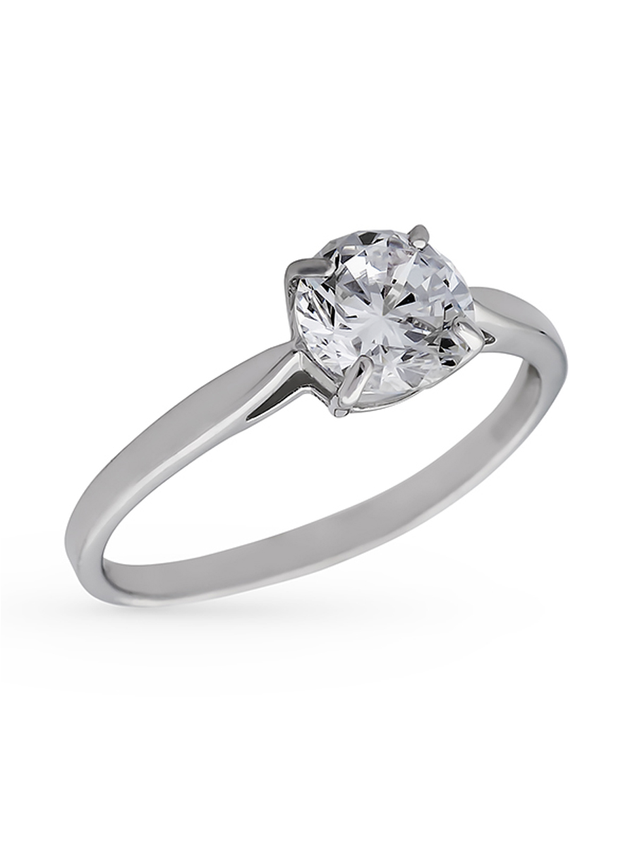 Кольцо из серебра с камнем Фианит фото, цены