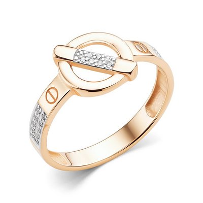 Кольцо из золота с камнем Фианит фото, цены