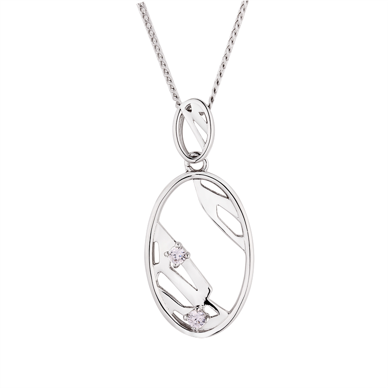 Подвеска из серебра с камнем Фианит фото, цены