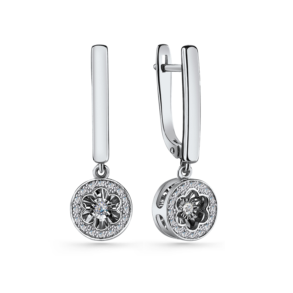 Серьги из золота с камнем Бриллиант,  фото, цены