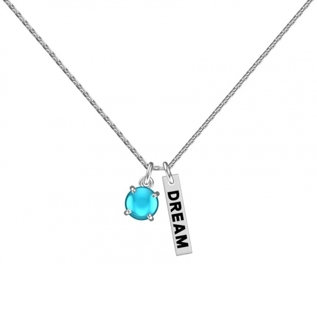 Колье из серебра с камнем Фианит, вставками эмали фото, цены