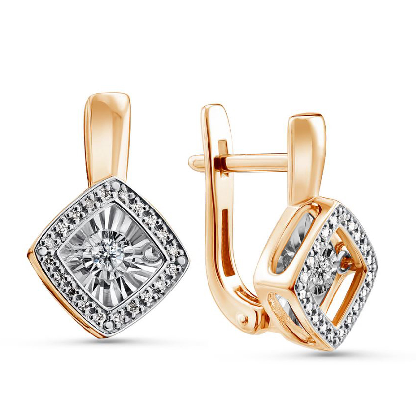 Серьги из золота с камнем Бриллиант,  фото, цены