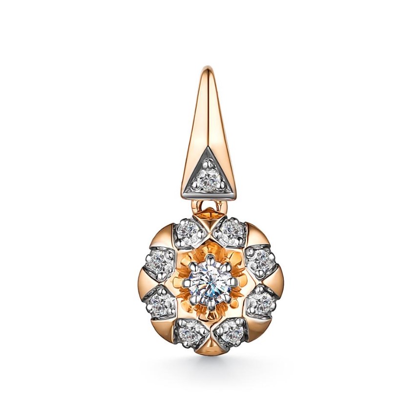 Подвеска из золота с камнем Бриллиант фото, цены