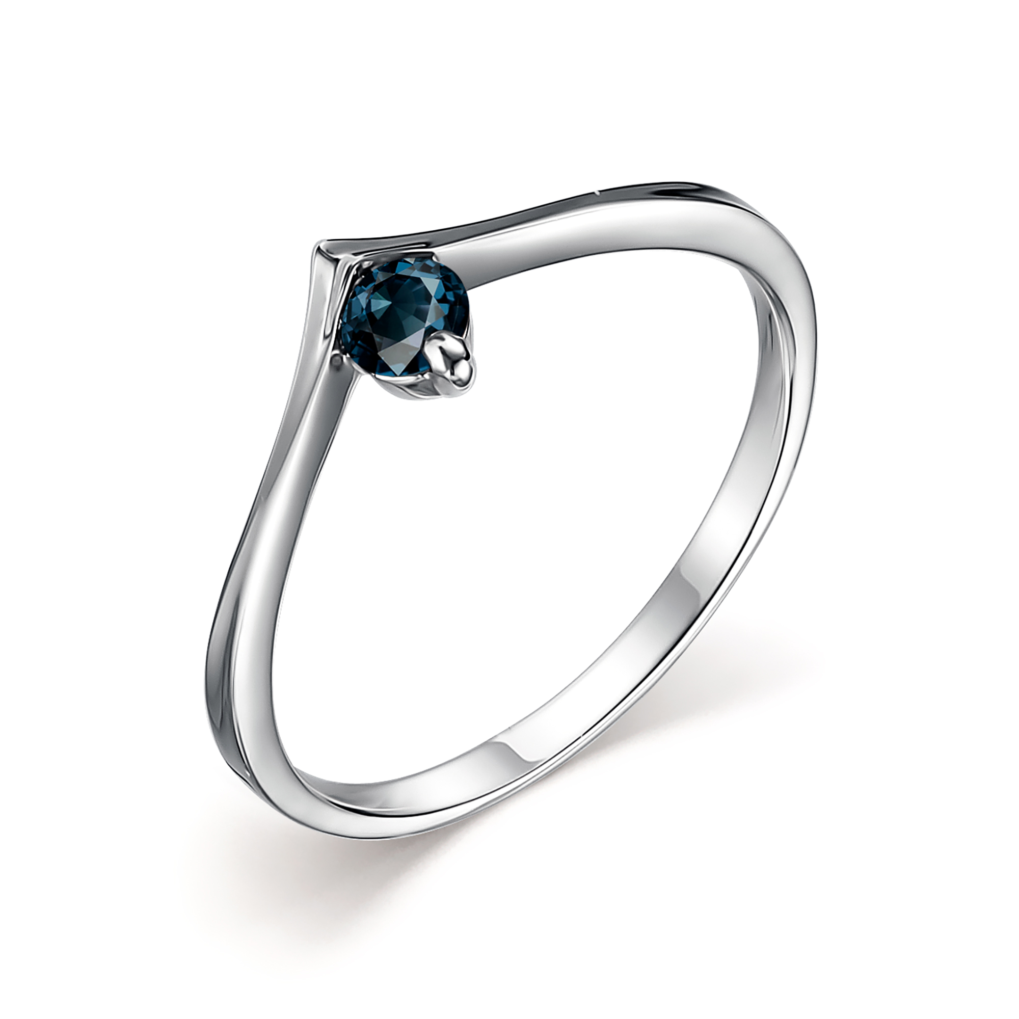 Кольцо из золота с камнем Сапфир фото, цены