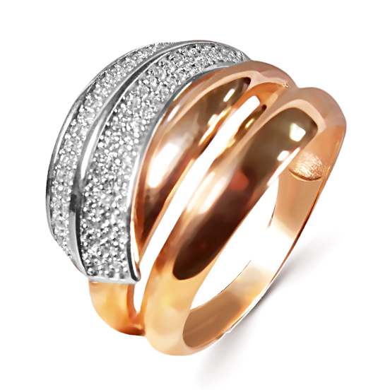 Кольцо из золота с камнем Фианит фото, цены