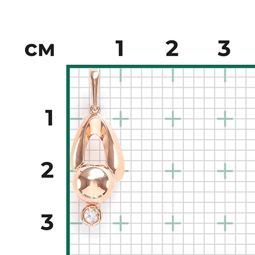 Подвеска из золота с камнем Топаз фото, цены