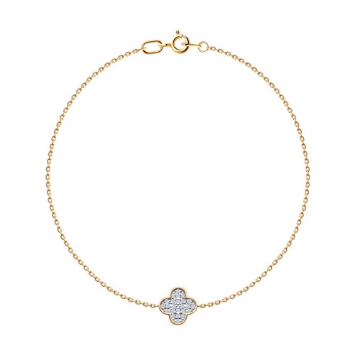 Браслет из золота с камнем Фианит фото, цены