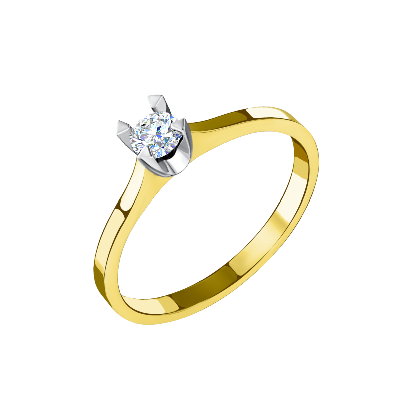 Кольцо из золота с камнем Фианит фото, цены