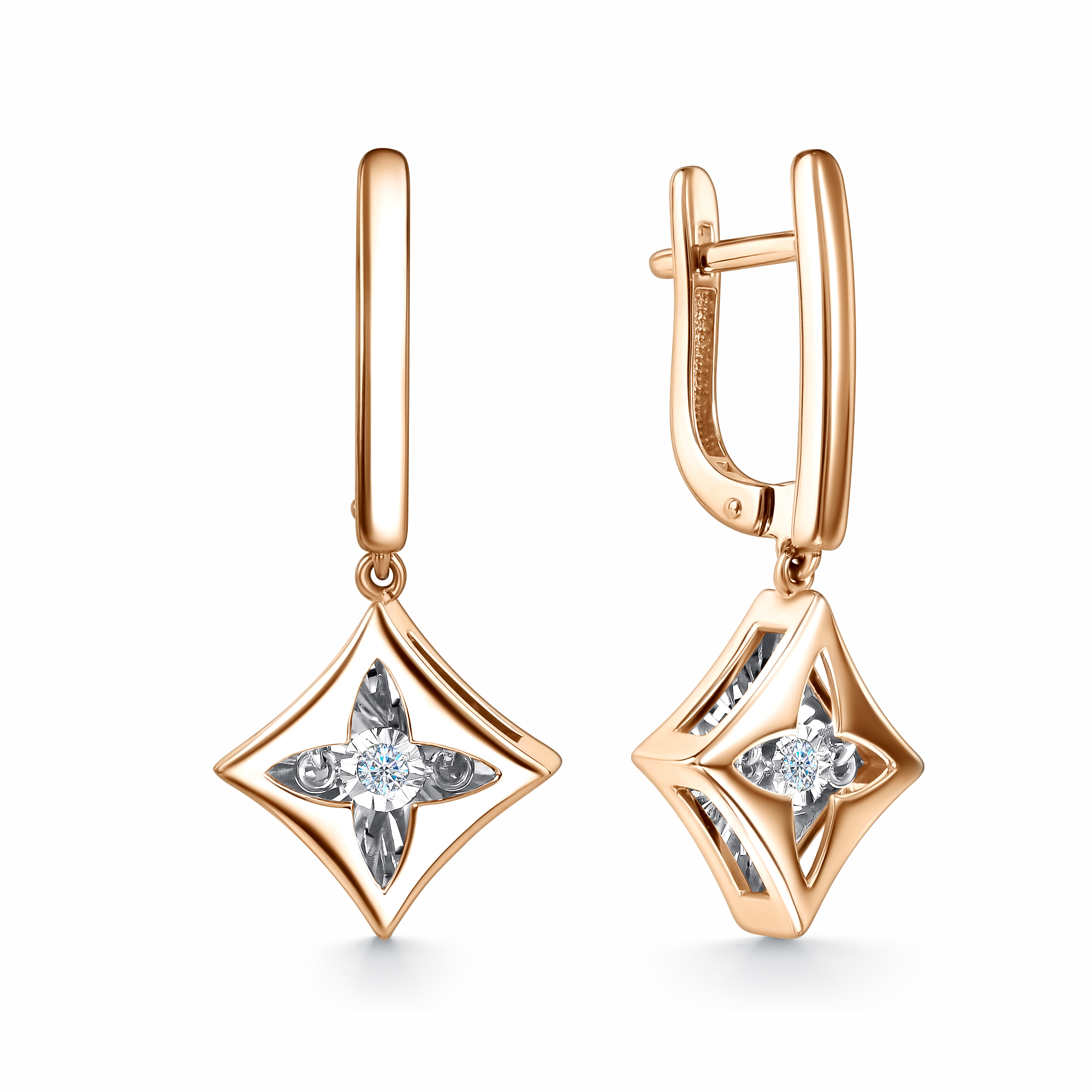 Серьги из золота с камнем  фото, цены