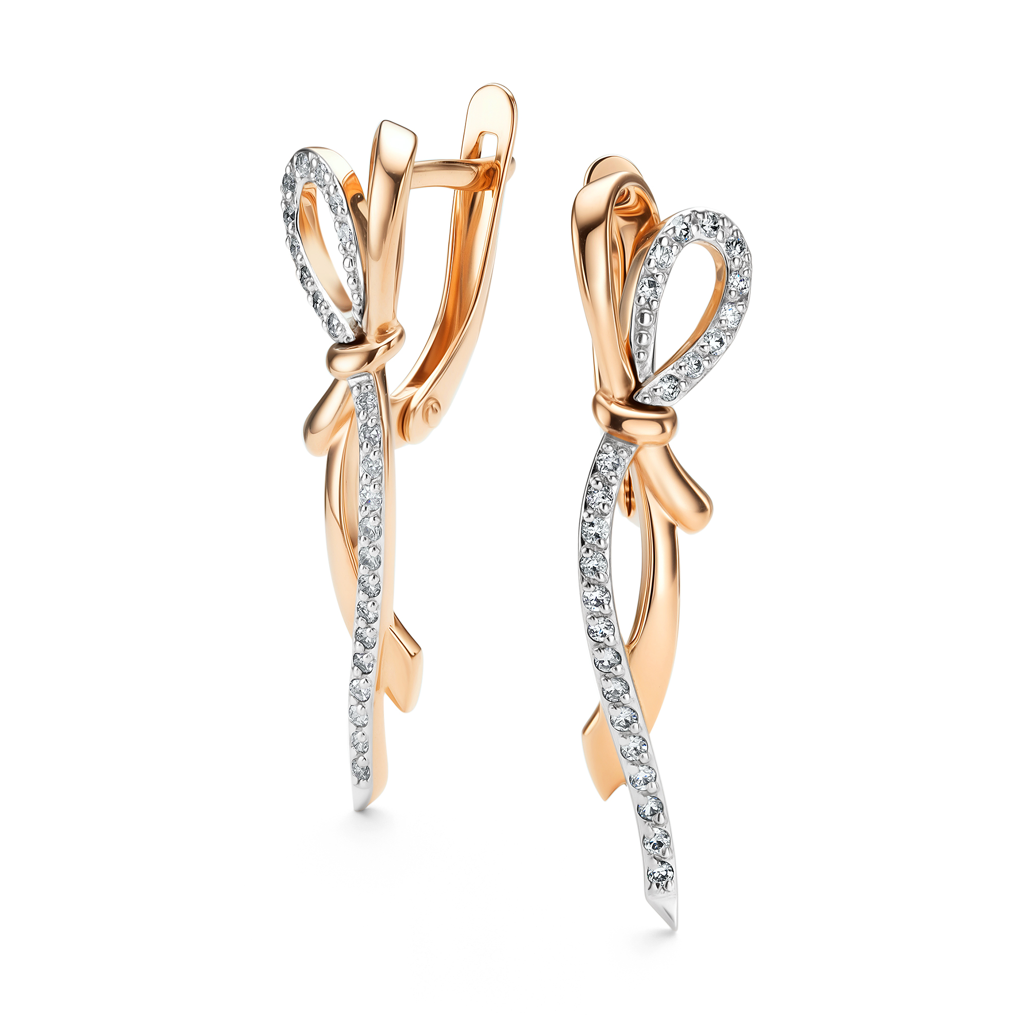 Серьги из золота с камнем Бриллиант фото, цены