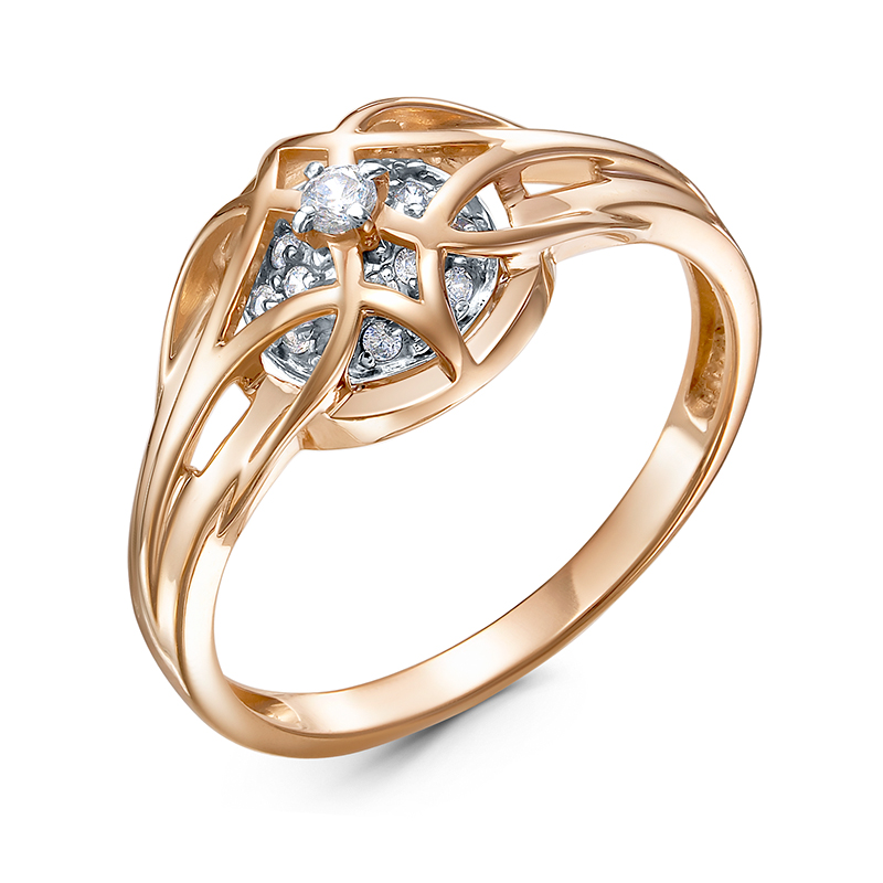 Кольцо из золота с камнем Фианит фото, цены