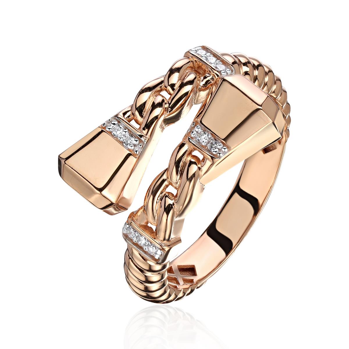 Кольцо из золота с камнем Фианит фото, цены