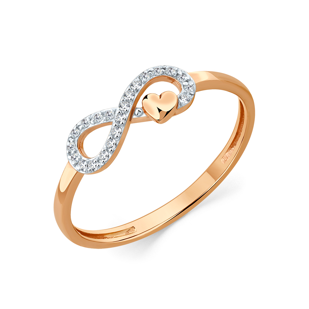 Кольцо из золота с камнем Фианит фото, цены