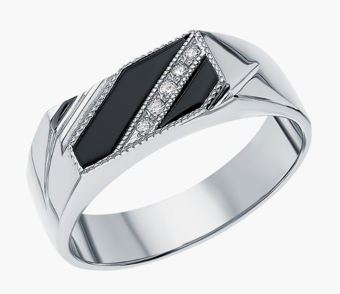 Печатка из серебра с камнем Фианит фото, цены