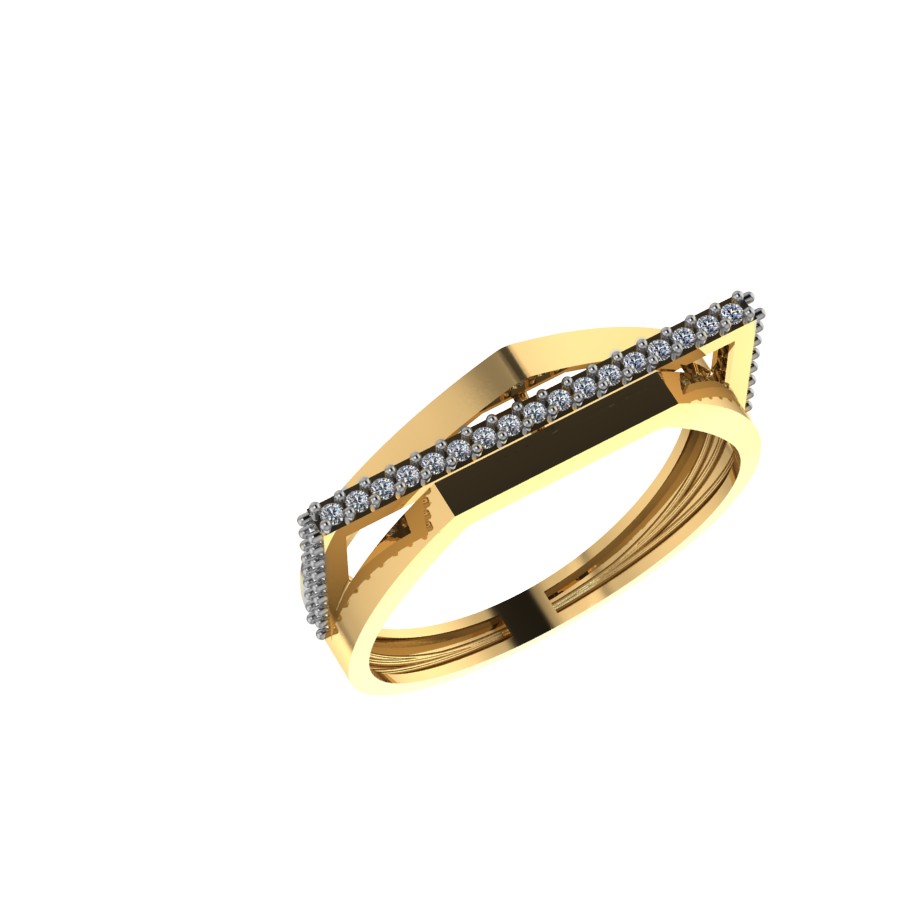 Кольцо из золота с камнем Фианит фото, цены