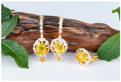 Кольцо из серебра с камнем Цитрин, Бриллиант, Турмалин, Сапфир фото, цены