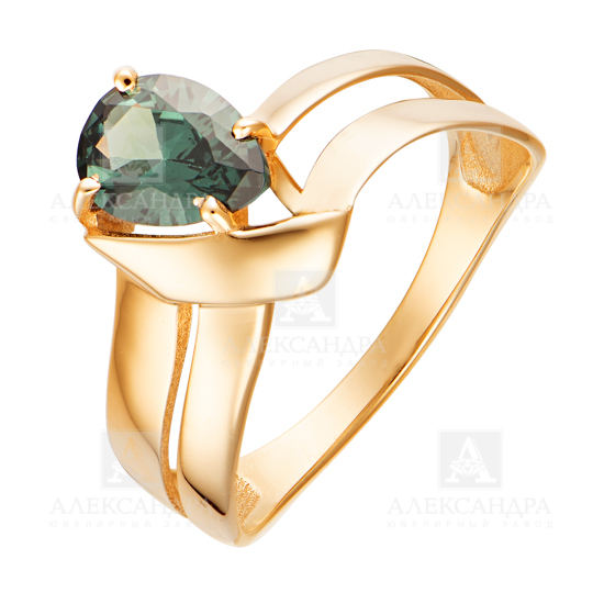 Кольцо из золота с камнем Гранат фото, цены