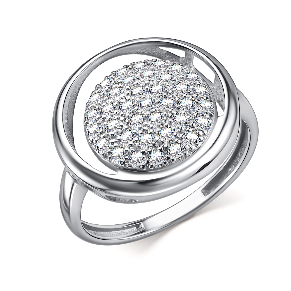 Кольцо из серебра с камнем Фианит фото, цены