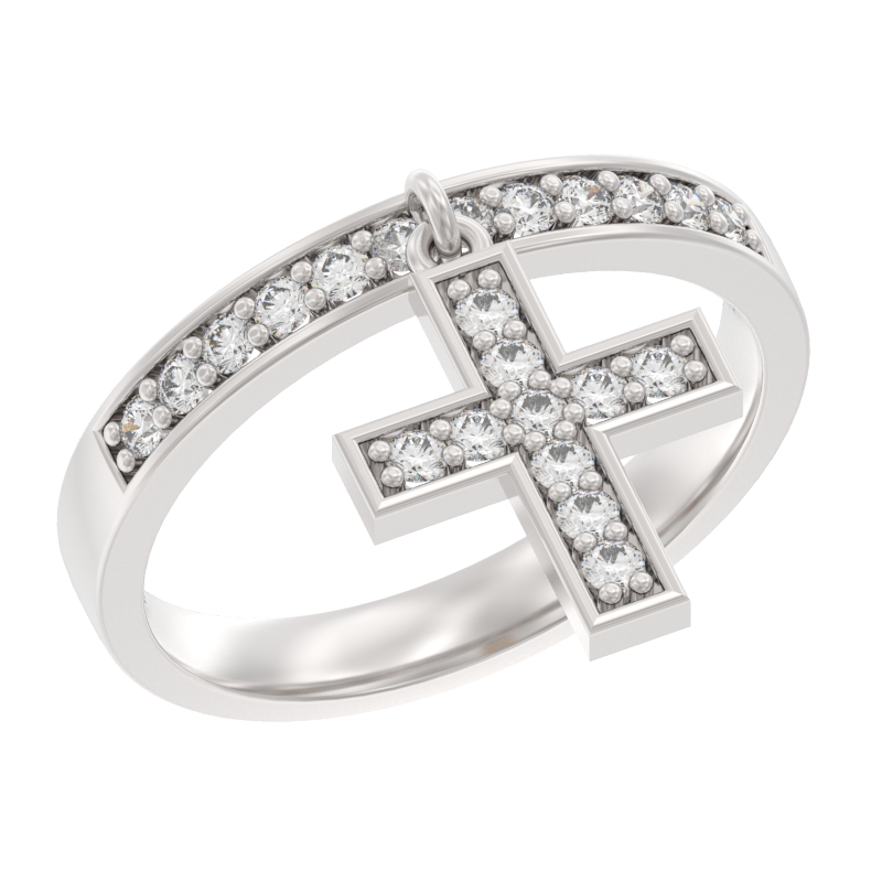 Кольцо из серебра с камнем Фианит фото, цены