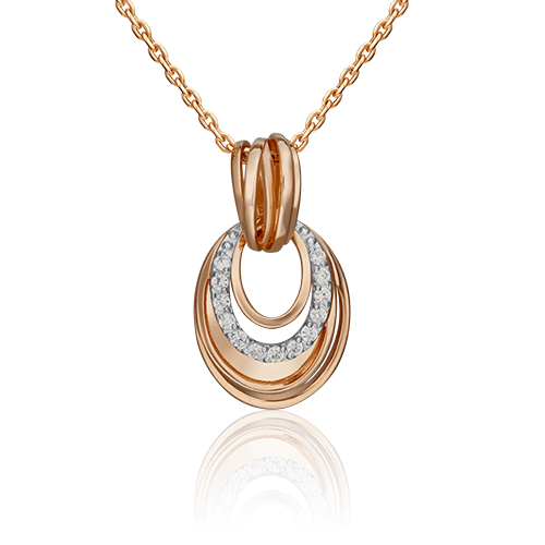 Подвеска из золота с камнем Фианит фото, цены