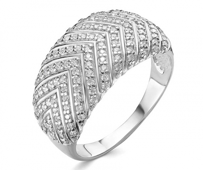 Кольцо из серебра с камнем Фианит фото, цены