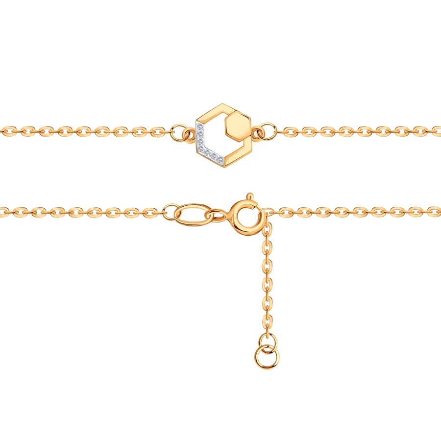 Браслет из золота с камнем Фианит фото, цены