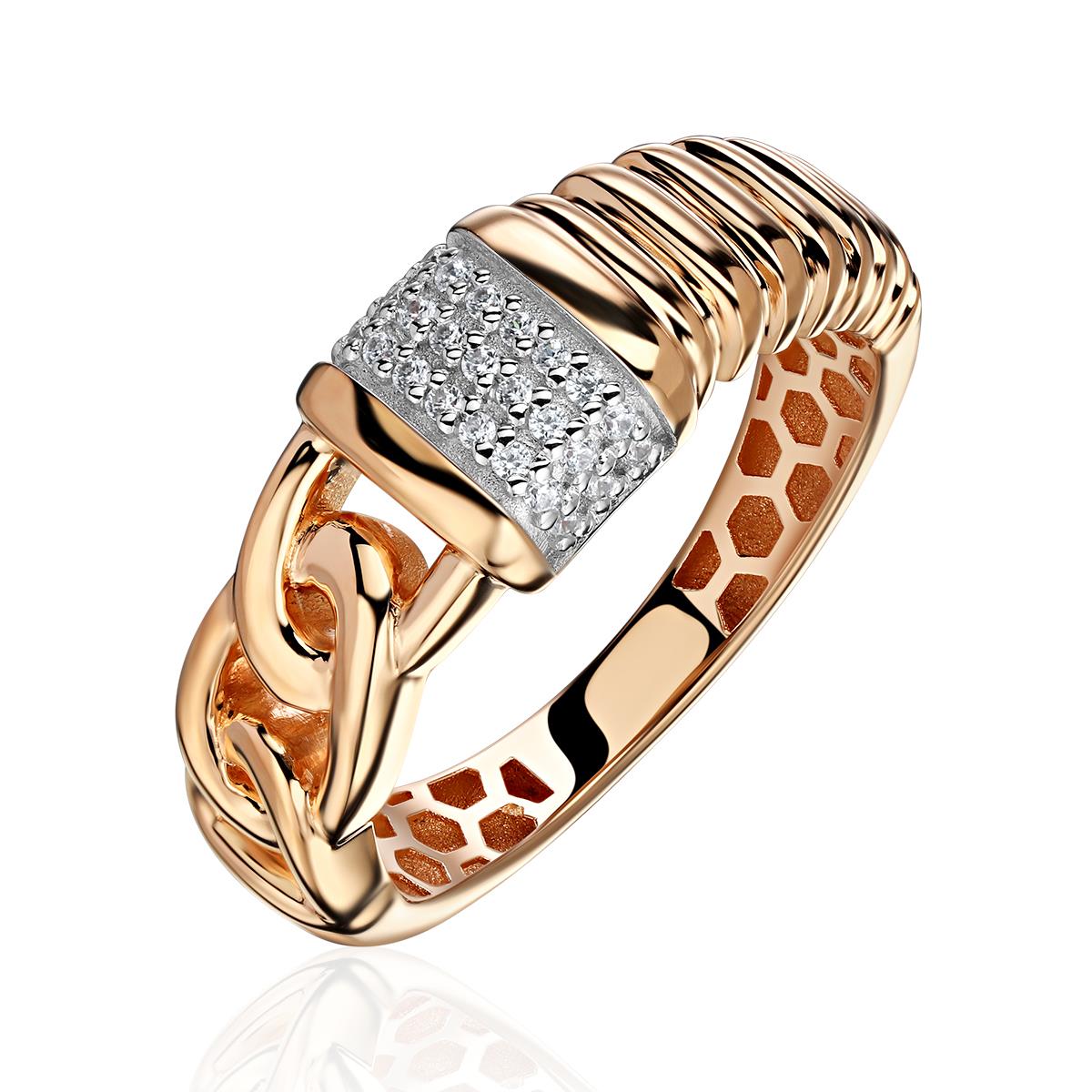 Кольцо из золота с камнем Фианит фото, цены