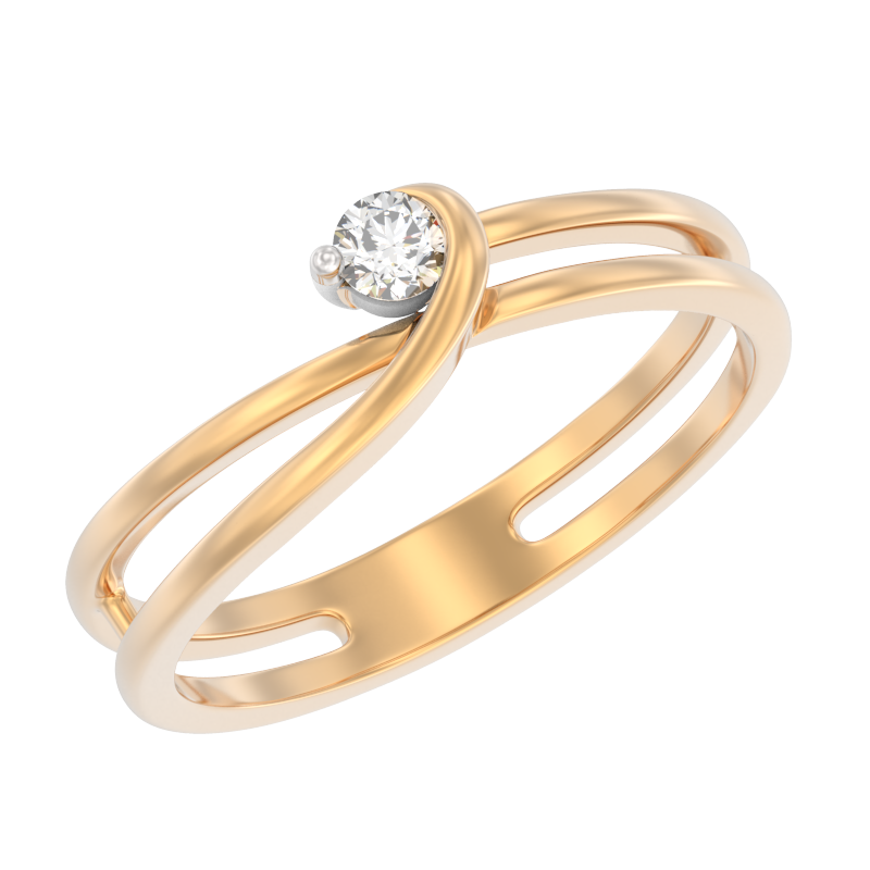 Кольцо из золота с камнем Бриллиант фото, цены