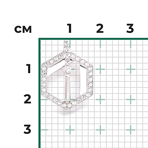 Подвеска из серебра с камнем Фианит фото, цены