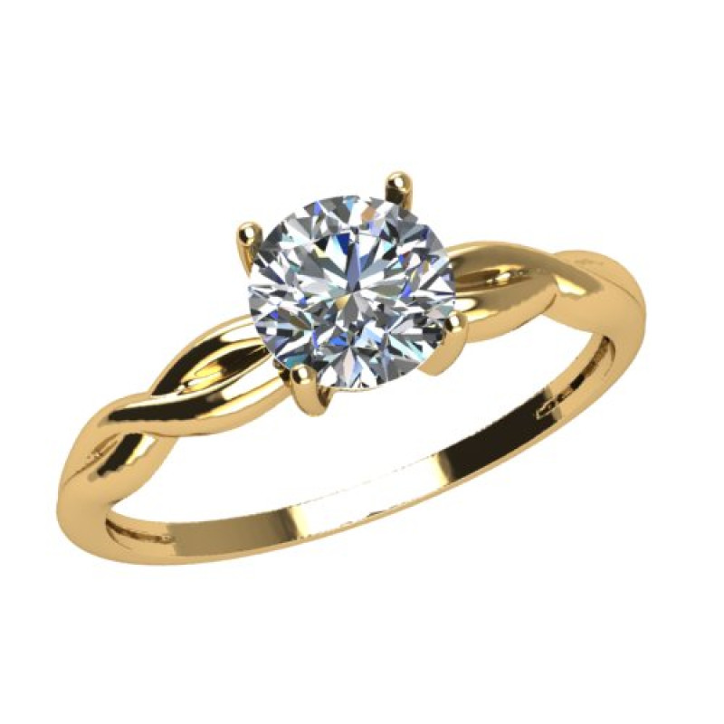 Кольцо из золота с камнем Фианит фото, цены