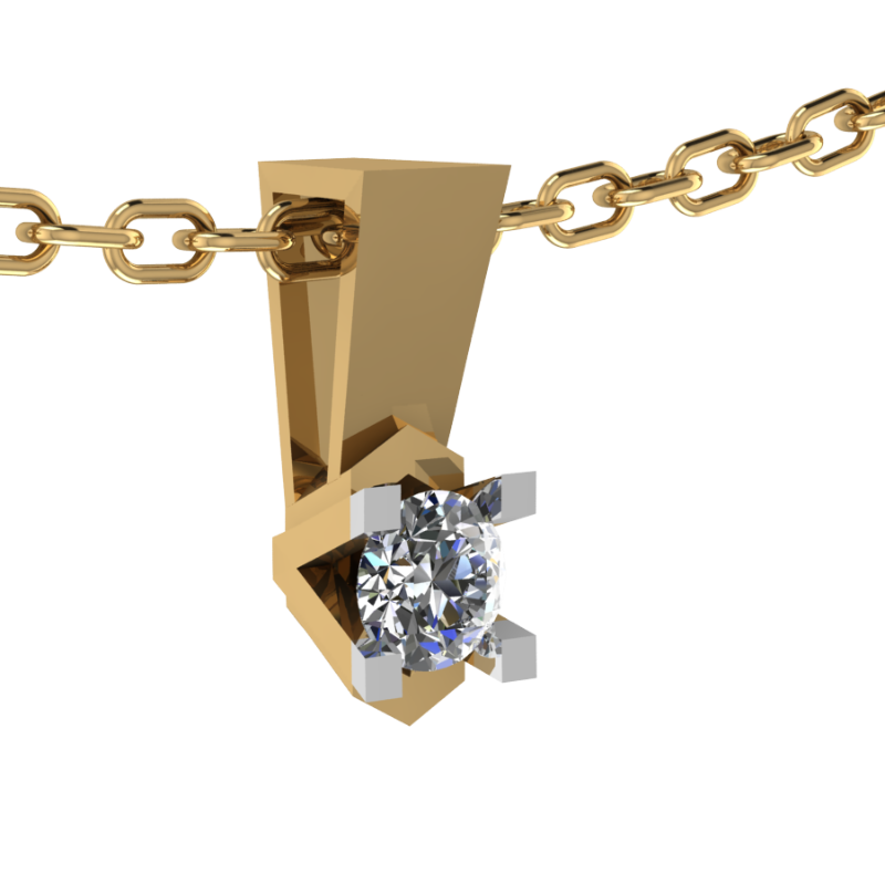 Подвеска из золота с камнем Фианит фото, цены