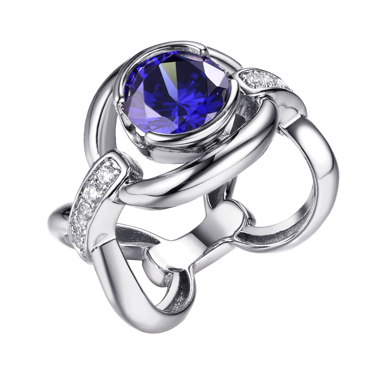 Кольцо из серебра с камнем Фианит фото, цены