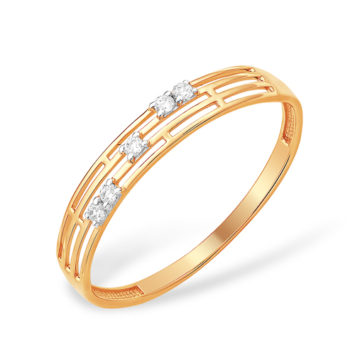 Кольцо из золота с камнем Фианит фото, цены