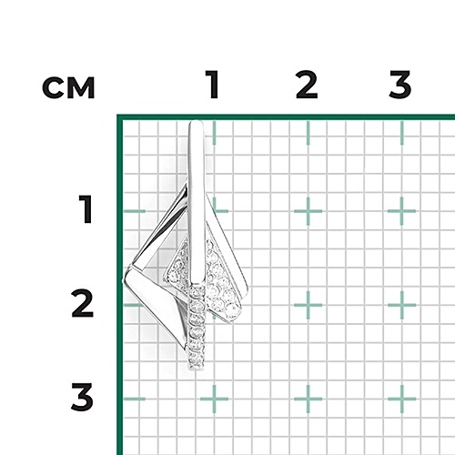 Подвеска из серебра с камнем Фианит фото, цены