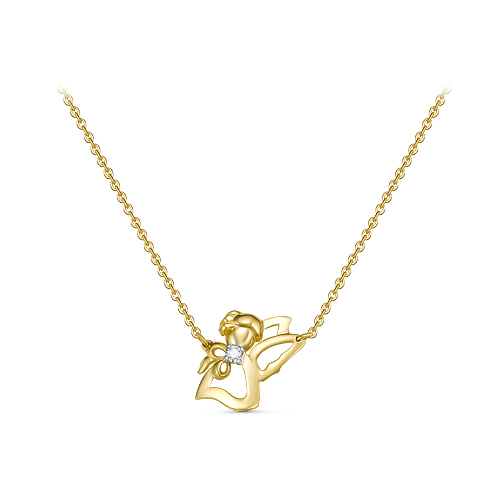 Колье из золота с камнем Бриллиант фото, цены