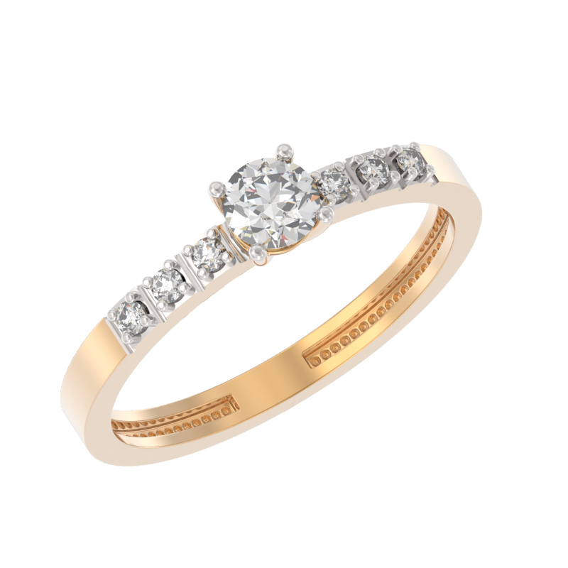 Кольцо из золота с камнем Фианит фото, цены