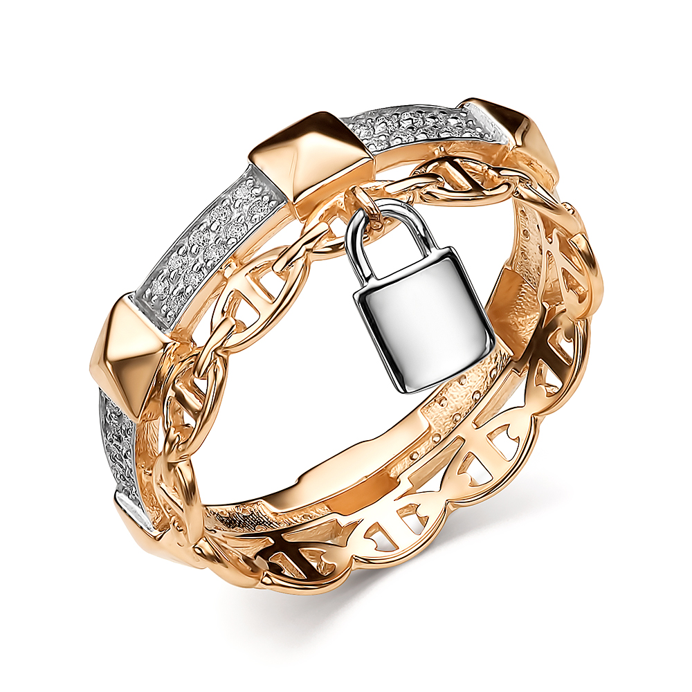 Кольцо из золота с камнем Фианит фото, цены