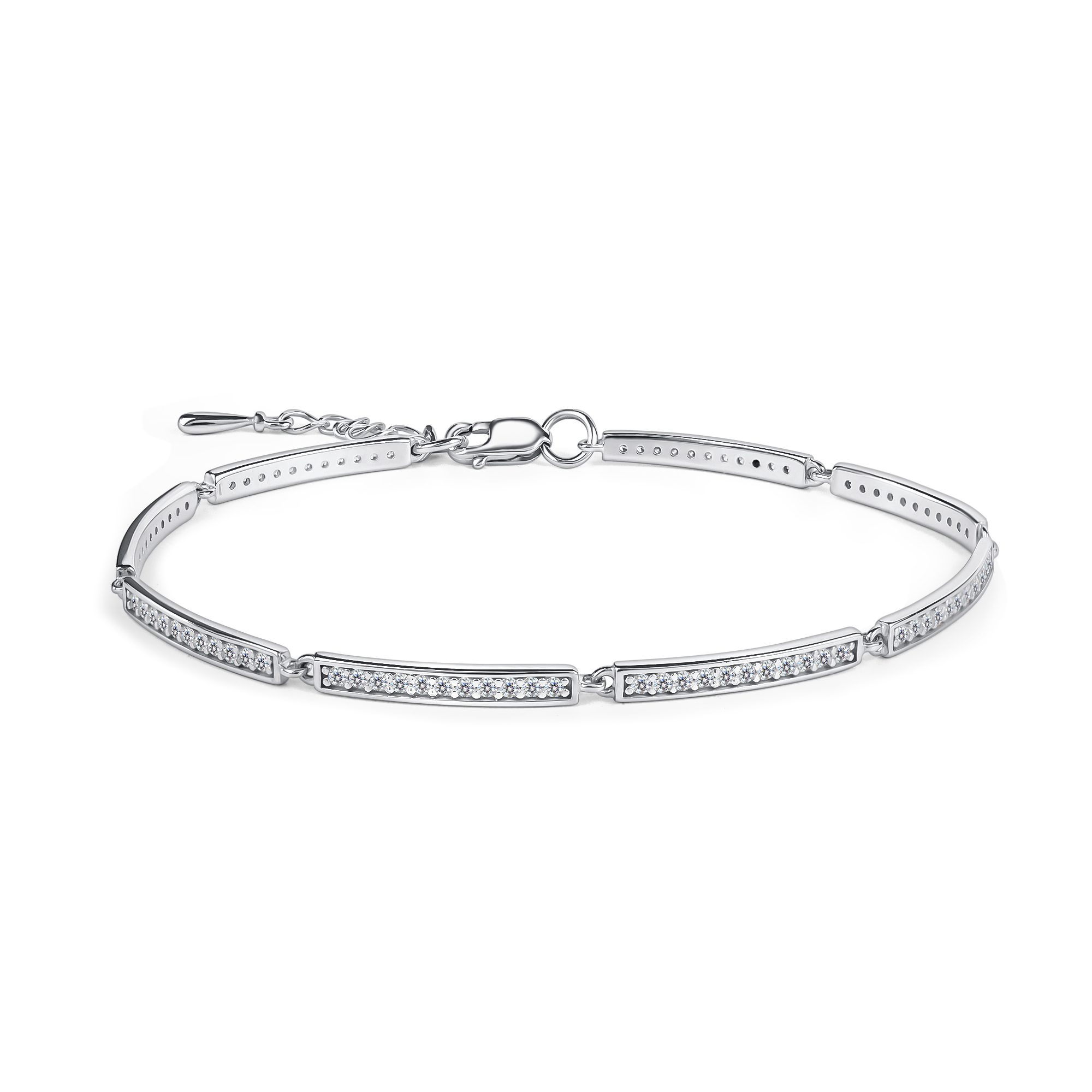 Браслет из серебра с камнем Фианит фото, цены