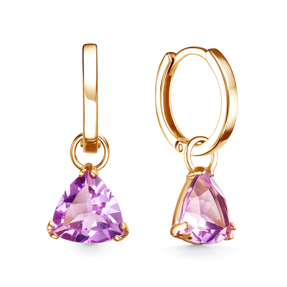 Серьги из золота с камнем Халцедон фото, цены