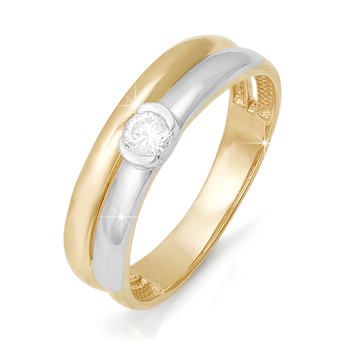 Кольцо из золота с камнем Бриллиант фото, цены