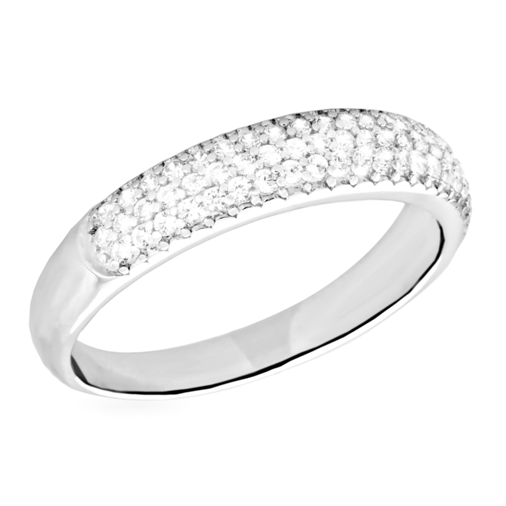 Кольцо из серебра с камнем Фианит фото, цены