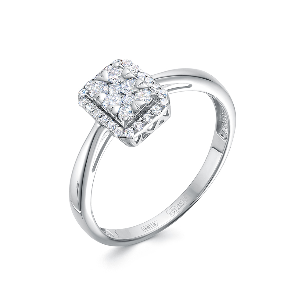 Кольцо из золота с камнем Бриллиант фото, цены