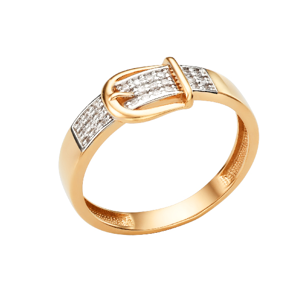 Кольцо из золота с камнем Фианит фото, цены