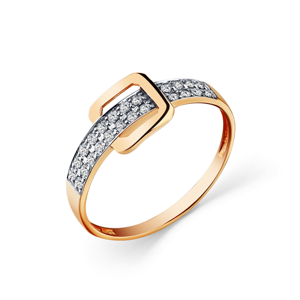 Кольцо из золота с камнем Фианит фото, цены