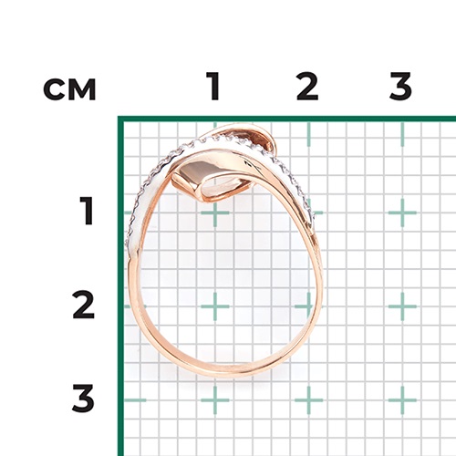 Кольцо из золота с камнем Фианит фото, цены